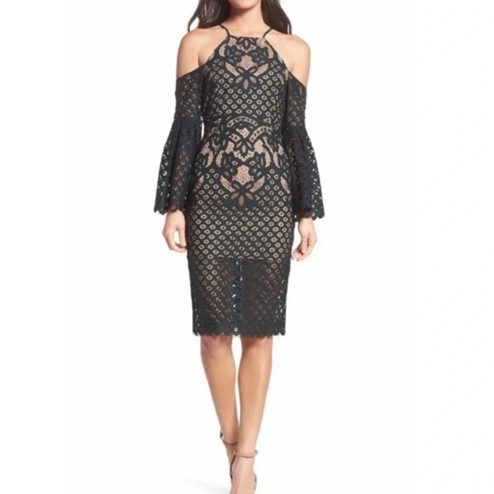 Bardot Black Lace Dress - Picture 1 of 9